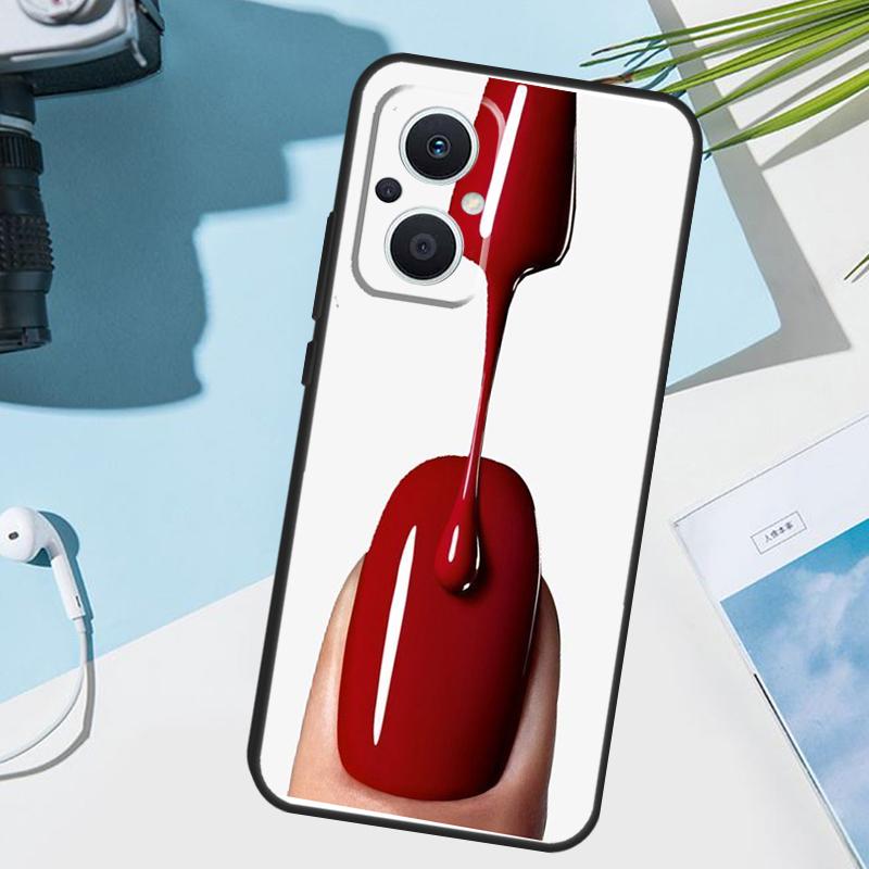 Cosmetics Nail Polish Cover For OPPO Reno 14 Pro 10 11 12 13 14F 13F 12F 11F 7 8 Lite OPPO Find X9 X6 X5 X8 Pro Case