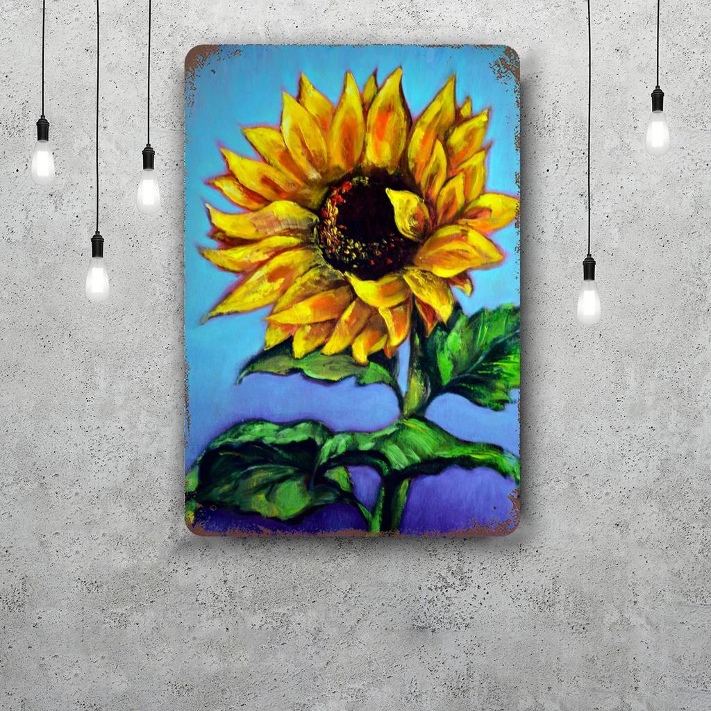 Sunflower Vintage Tin Sign Home Decor Wall Decor Art Wall Mural Room Decoration Decor Retro Metal Sign Plate Bar Posters