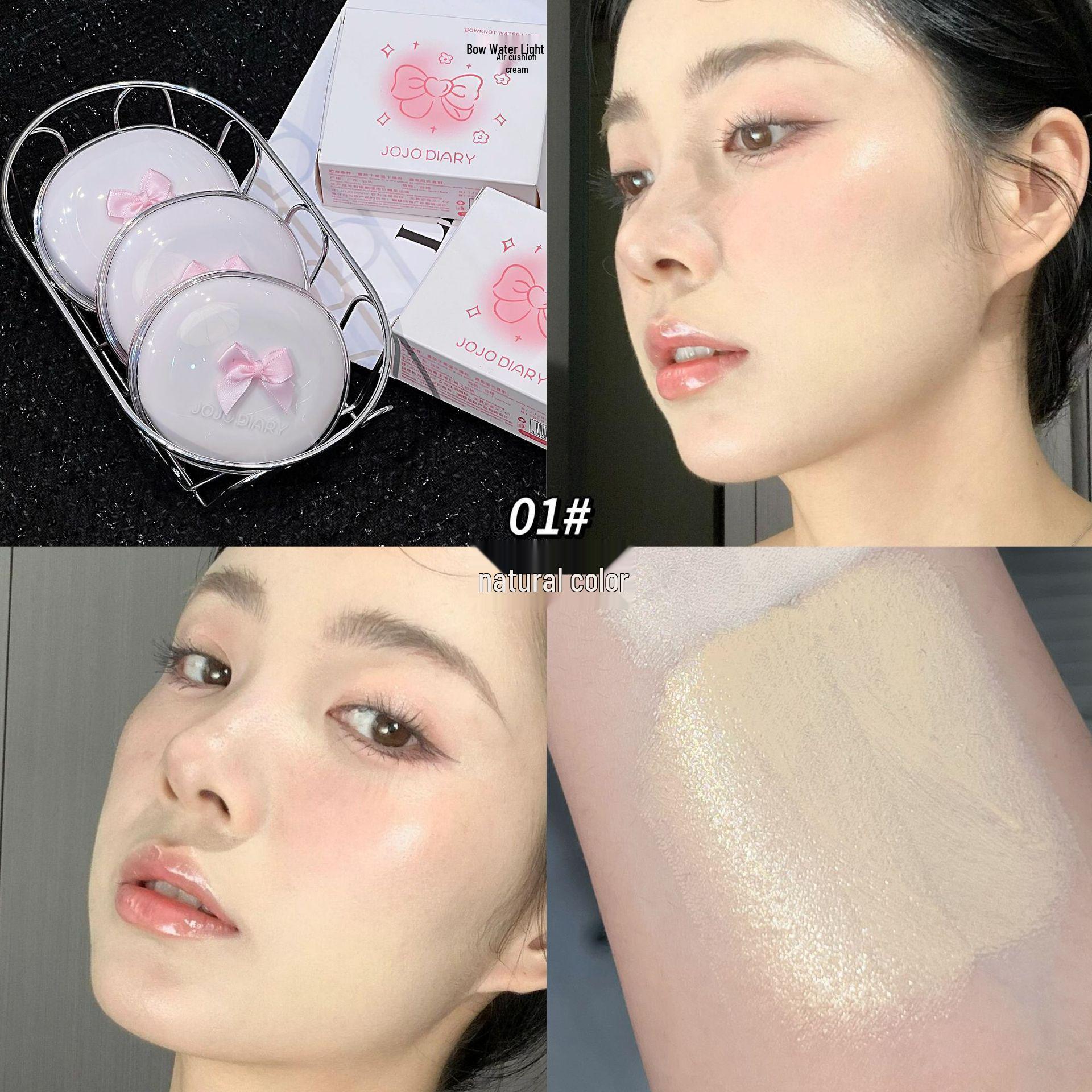 

JOJO DIARY Тональний крем-пудра для обличчя з ефектом зволоженого сяйва: Контроль жирності, Маскування, Водонепроникний, Стійкий до поту, Довготривалий Кремовий Тональний Засіб для Шкіри.