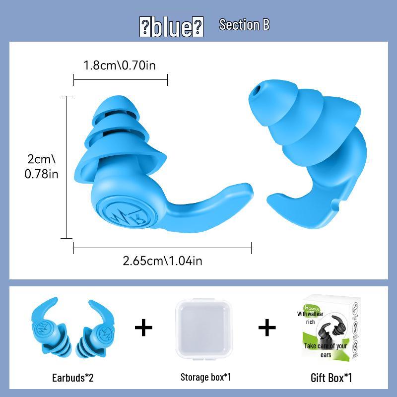 Silicone Noise-Cancelling Earplugs for Sleeping & Swimming (Waterproof, Soundproof, In Stock)