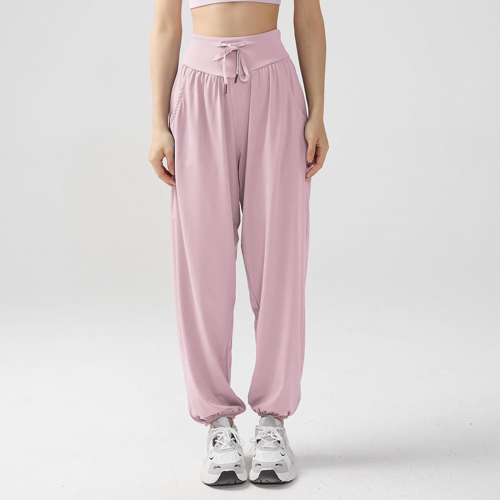 Women's V-Neck Yoga Suit: Loose, Quick-Dry, Long Sleeve for Casual Sports and Pilates Training