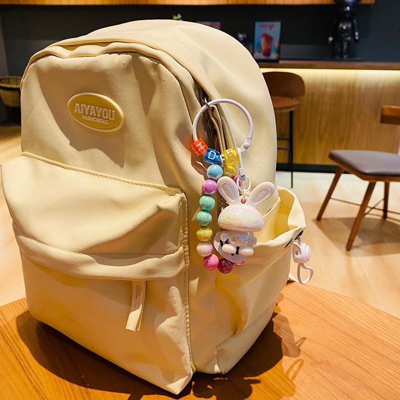 Cute Cartoon Rabbit Bead Bracelet Keychain Adorable Couple Backpack Accessories