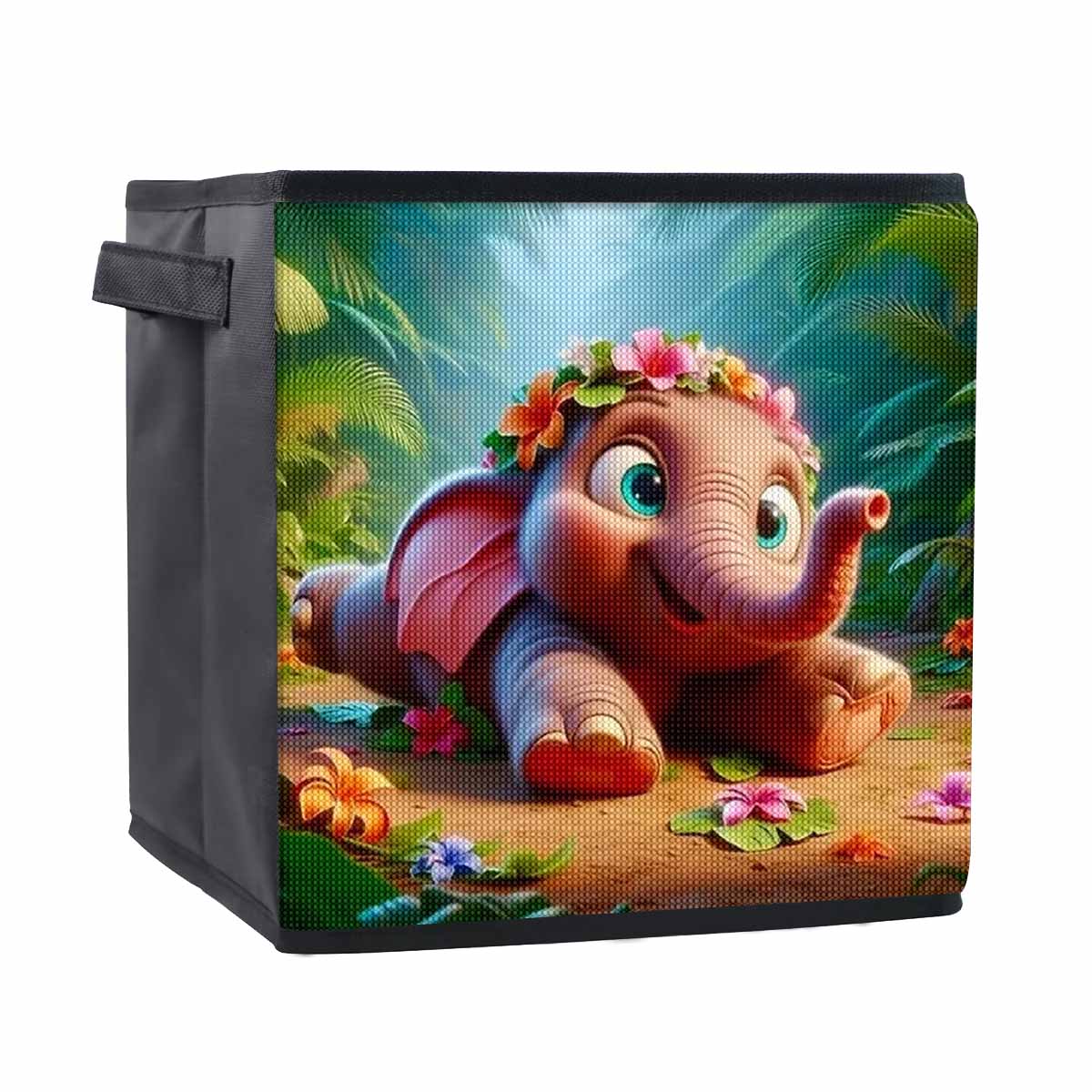 

The Pink Elephant 5D Diamond Painting Storage Basket Full Round Drill Mosaic Diamond Embroidery Cross Stitch Kits Home Decor Home Decor 25cmx25cm