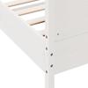 Vidaxl Bed Frame Without Mattress, White, 120X190 Cm, Solid Pine Wood