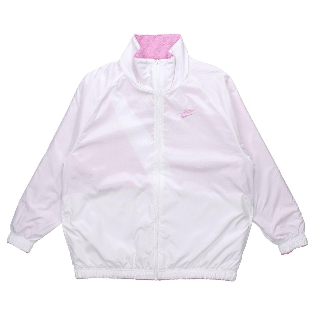 Nike Reversible Fleece Jacket Casual with Large Logo Women Jacket Pink DC5138-616