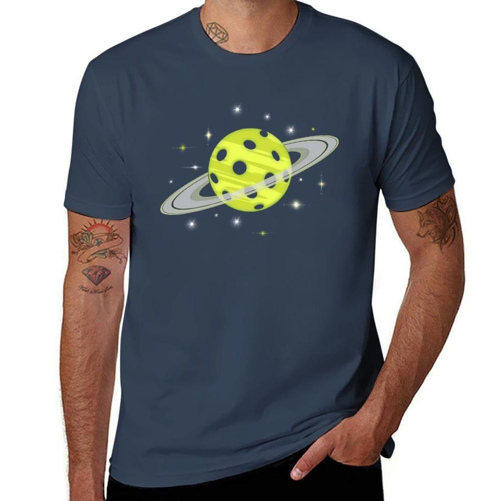 Funny Pickleball Like Saturn Planet Shirt Tshirt Comfort Stretch Tee Shirt