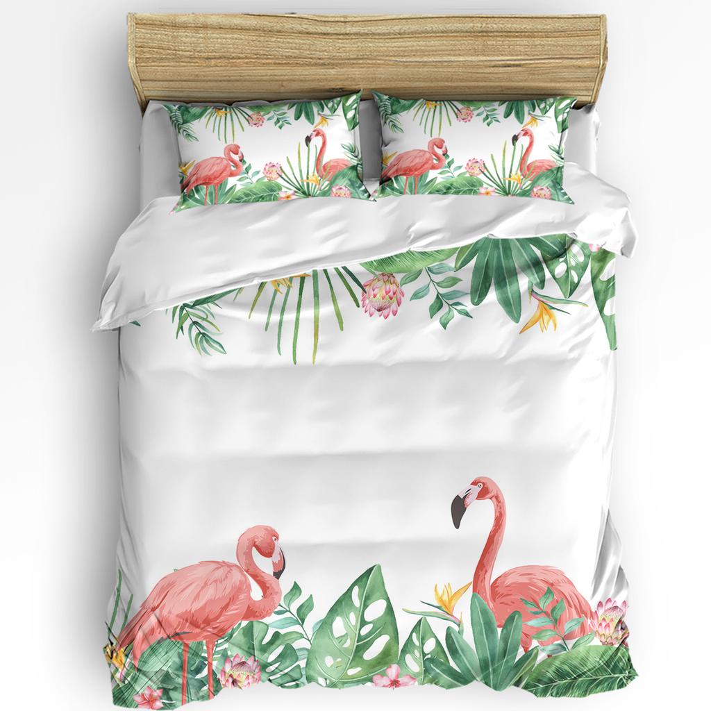 Tropical Banana Leaf Green Duvet Cover Set 3pcs Double Bed Quilt Cover Pillowcase Home Textile Bedding