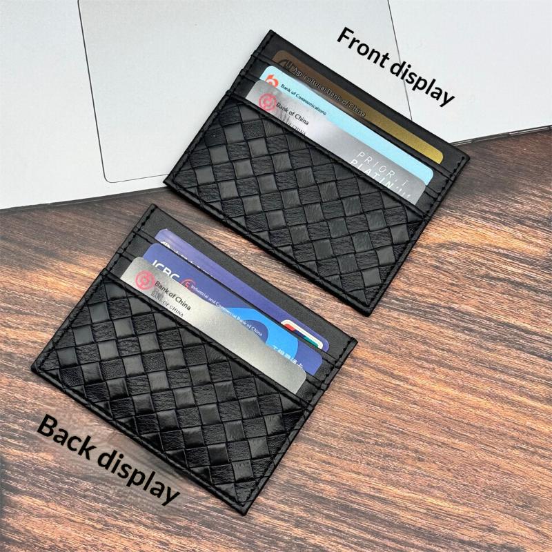 Men'S Credit Card Holder Cards Casual Id Holders Pu Leather Id Card Case Slim Multi-Slot Holder For Bank Credit Cards