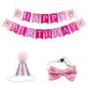 Happy Birthday Pet Holiday Products for Dogs Cats Mascotacs Accessories Party Cosplay Dog Cat Birthday Hat Bandana Bow Tie Set