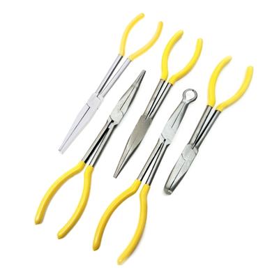 Long Reach Hose Grip Pliers 11Inches Long Nose Pliers Hose Gripper Pliers Spark Plug Boot Removal Pliers Serrated Jaw