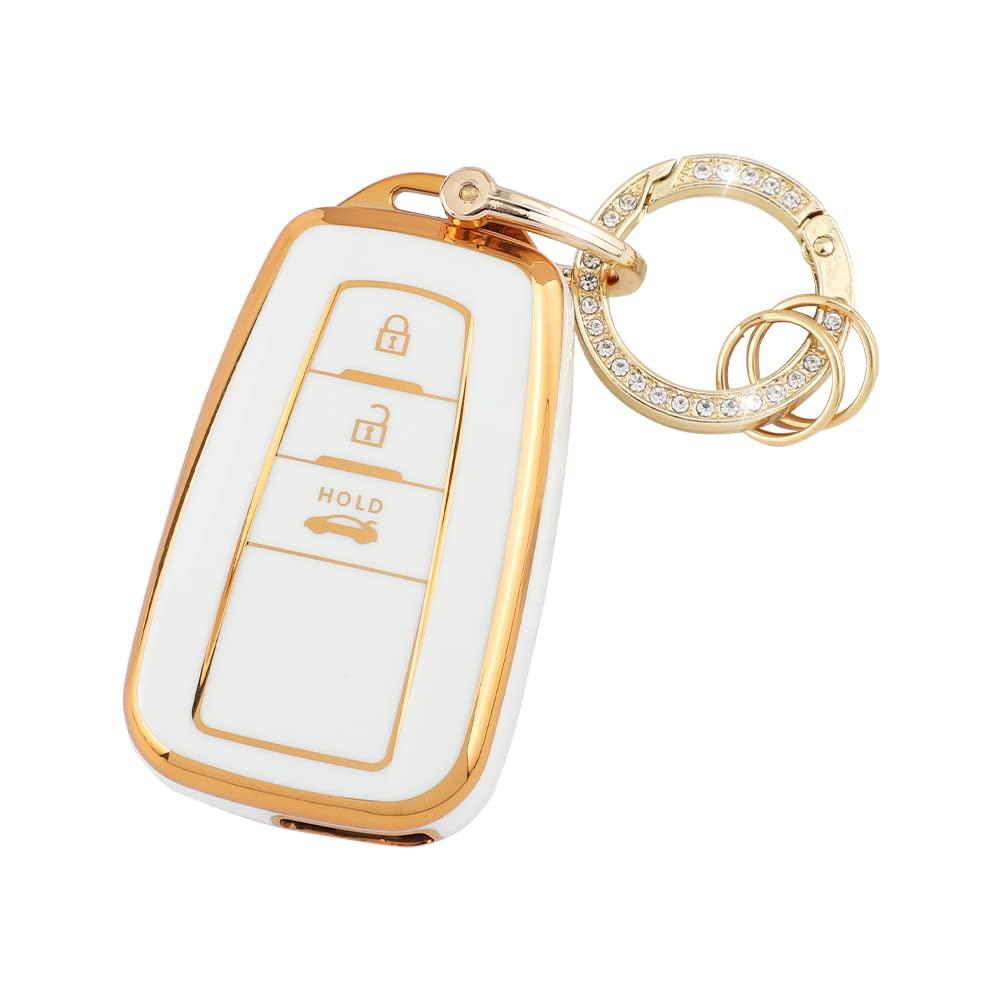 

Futwod Новый Prius 50 Серии C-HR Crown RAV4 50 Серии Держатель для ключей Смарт-ключ 3 buttons белый