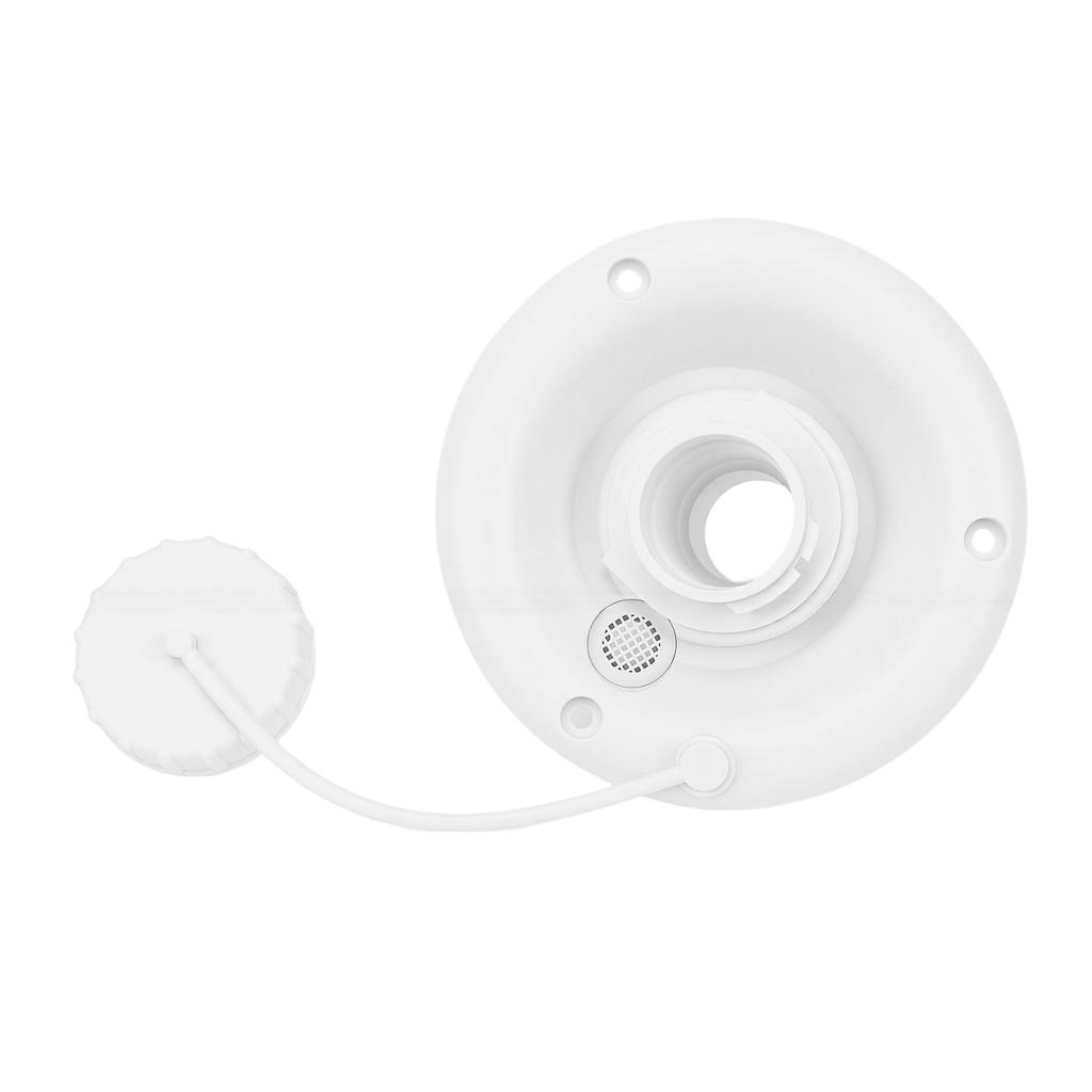 RV Gravity Fresh Water Fill Inlet Round with Lid Anti Lost Strap Anti Overflow PP for Trailer Motorhome