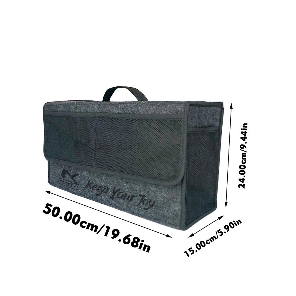Large Anti Slip Compartment Boot Storage Organizer Tool Car Storage Bag Car Trunk Organizer Soft Felt Storage Box Accessories