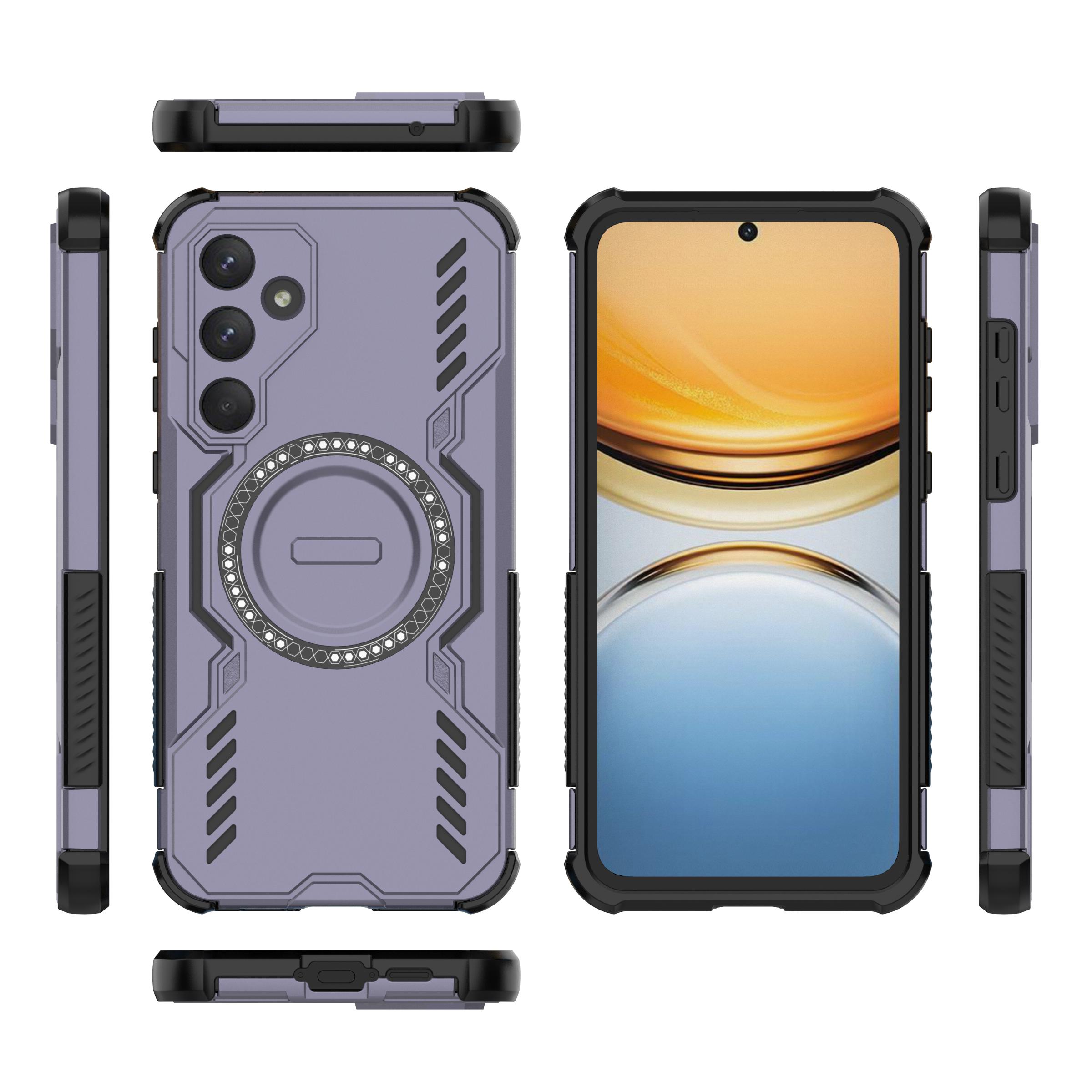 

For Samsung Galaxy A55 Case Case Magnetic attraction Phone Armor Bumper For Samsung A55 Heat dissipation Cover For Samsung A55 Galaxy A55 фиолетовый