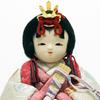 Hina Wooden Doll by Doll with Round Doll, Kotohoki, Haruka, Only, Tray, Natural, KTH-3201D2