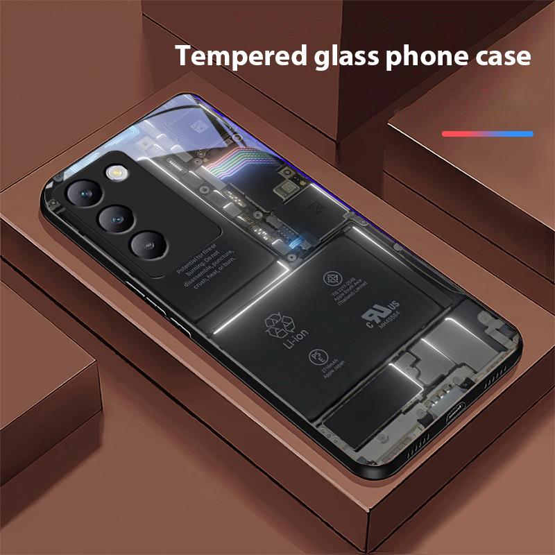 Počítačový prvek Pro Y72 33S 11 03 36 96 Lite 35 16 Iqoo 12 V40 SE 5G 29 40 21 30 X80 Pro Vivo Tvrzené sklo Pouzdro na telefon Černé