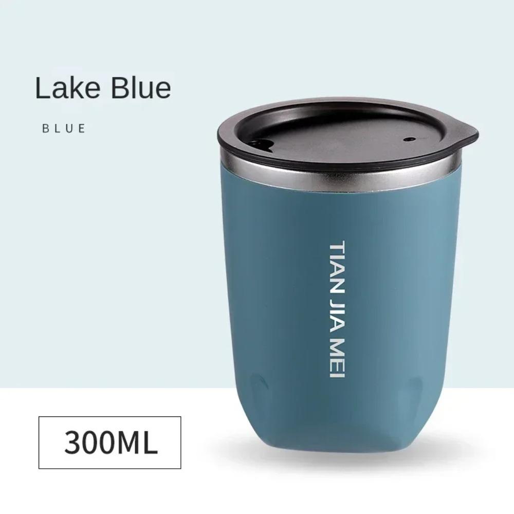 300ml 304 Stainless Steel Coffee Cup Mug With Lid Insulated Coffee Mug Double Wall Coffee Tumbler Heat-resistant Drinkware