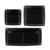 Universal Square Air Vent for Marine Boat & RV, White/Black Louvered Ventilation Grille, Durable Plastic Cover