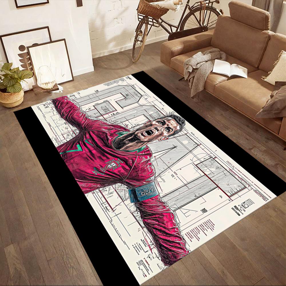 Cristiano Ronaldo Floor Rug Office Rug Design For Playrooms Hallway Dining Room Living Rooms Antislip Rug Anime Office Decor