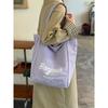 Lazy Wind Tote Bag - Large Capacity, Dual Pockets, Ideal for Commuting, Versatile Single Shoulder Bag