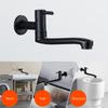 Swivel 360 Degree Rotation Kitchen Faucet Black Stainless Steel Kitchen Sink Faucet Mixer Water Faucet Tap Wall Mounted Pool Tap