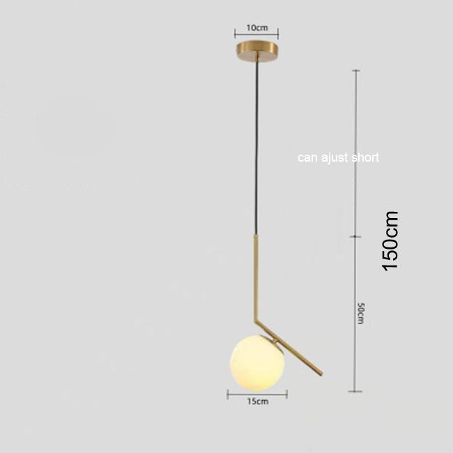 Glass Lampshade Pendant Lights Kitchen Island Dining Room Bedside Hanging Lamps For Ceiling Brass Modern Suspension Chandelier