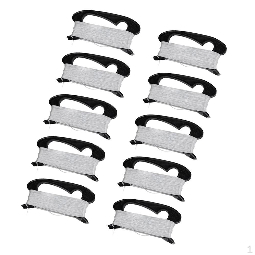

10pcs 328ft Handle Winder Board Fishing Camping Outdoor Activity Game - Black