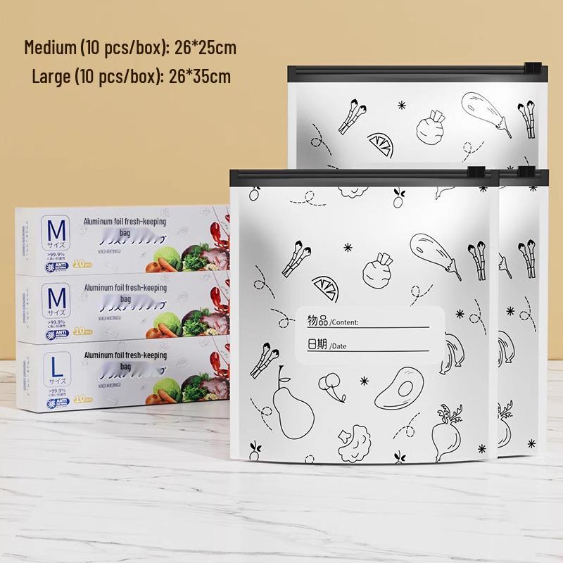 Potravinářské hliníkové fóliové zipové úložné sáčky pro uchovávání čerstvosti, mrazení masa a zeleniny