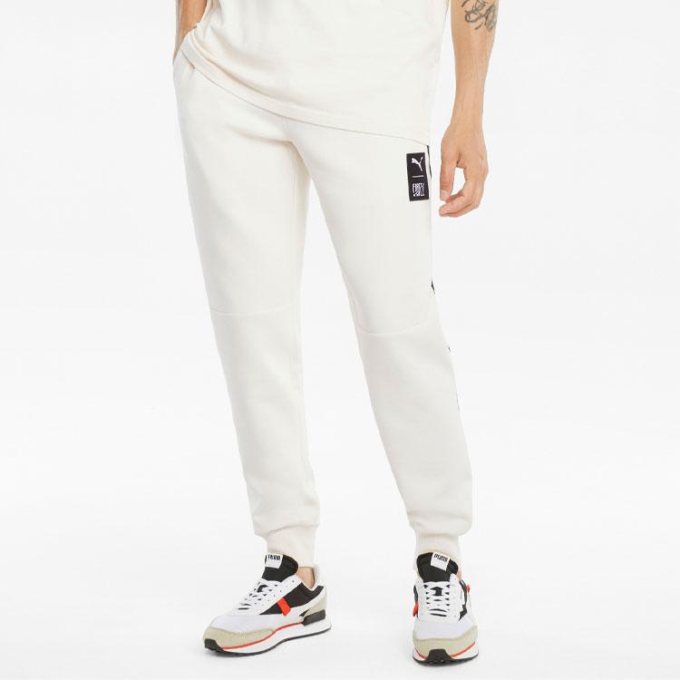 Puma Casual Breathable Running Jogger Knit Pants Men Bottoms Ivory 532342-73