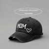 Vintage DAD MOM Love Printed Baseball Cap Washed Cotton Adjustable Couple Cap Sunscreen Hats For Man Women
