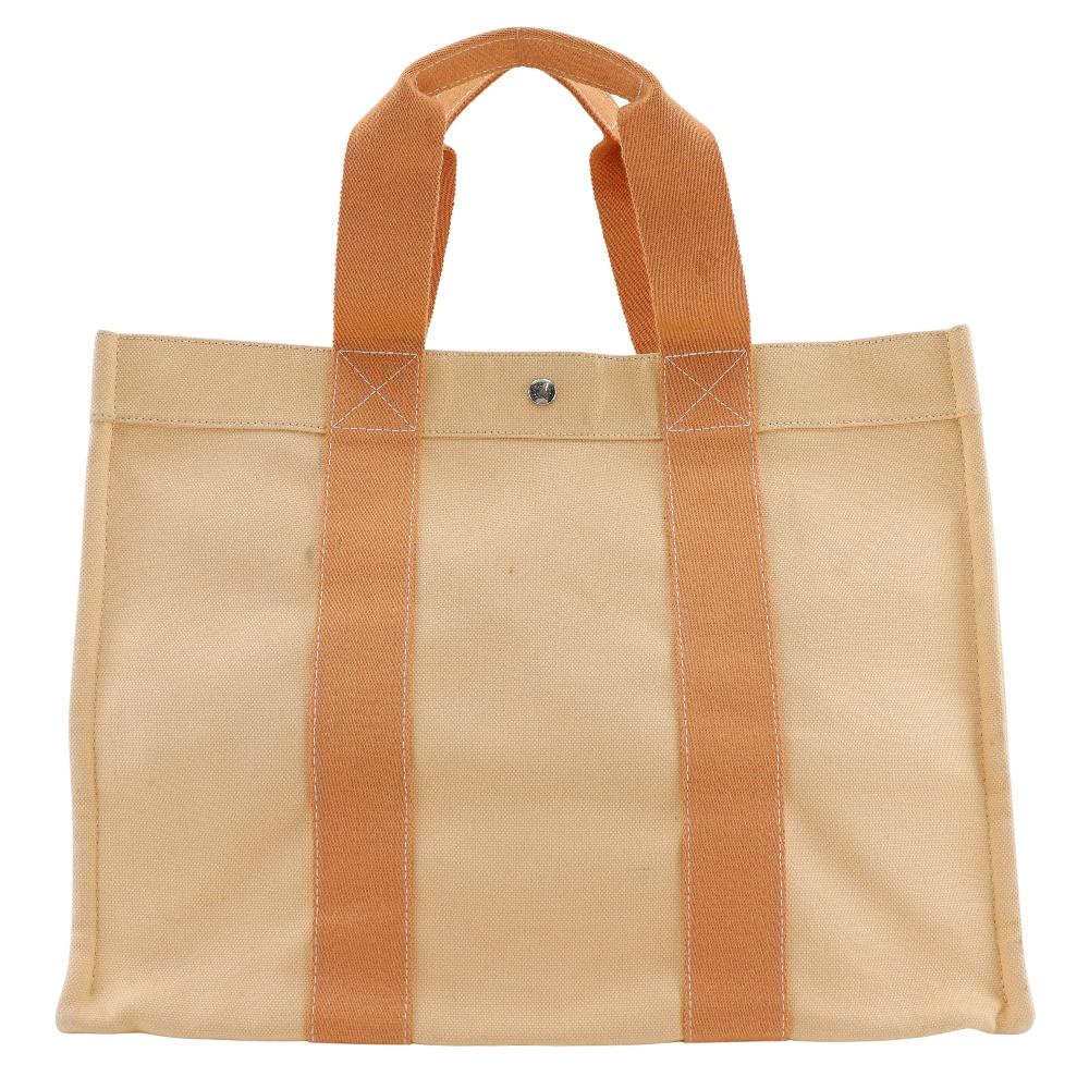 

HERMES Bora Bora GM Tote Bag Orange canvas Women Used