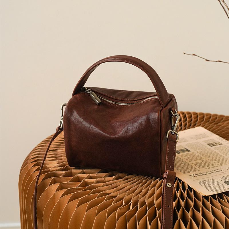 Johnature Pillow Bag Casual Genuine Leather Women's Handbag Versatile Solid Color Soft Cowhide Shoulder Crossbody Bags