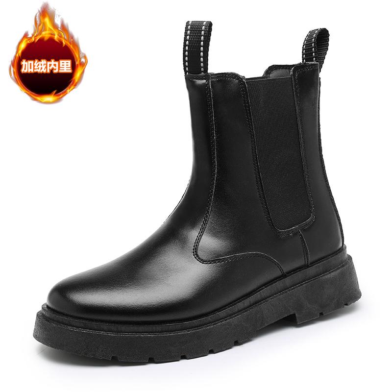 

Мужские ботинки челси Зимние меховые Теплые Плюшевые Мужские Ботинки Ботильоны Слипоны Короткие Ботинки Мужские Удобные Повседневные Кроссовки для улицы 39