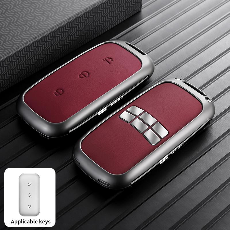 Car Key Protector for Geely EX5 Key Fob Case Zinc Alloy Full Protection Shockproof Heavy Duty Starray EM-i E.MAS 7 Accessories