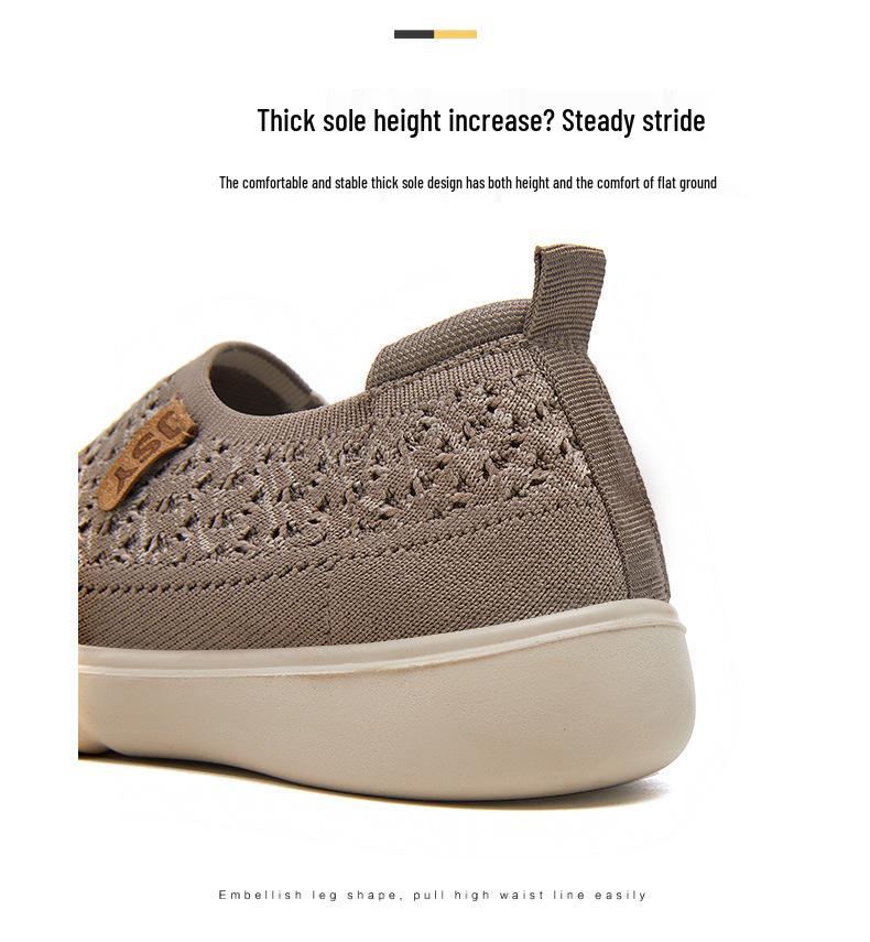 Women's Soft Sole Slip-On Cloth Shoes - Comfortable Summer Style for Middle-Aged and Elderly