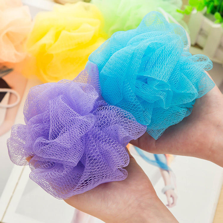Body Bubbles Sponge Bath Ball Nylon Scrubber Loofah Cleaning Bath Sponge Multicolor Shower Flower