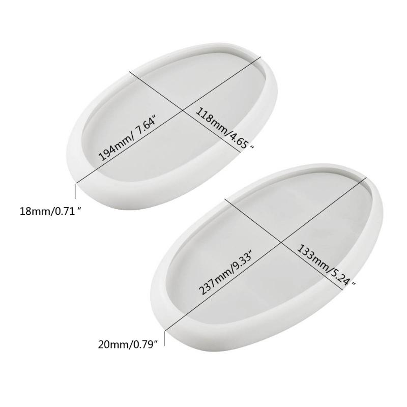 DIY Crystal Oval Trays Silicone Molds Unique Storage Dish Resin Molds Birthday Gifts Rolling Tray Mold DIY Plate Molds