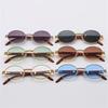 Men's and women's fashionable sunglasses, unisex sunglasses, oval lens fashionable glasses, multi-color sunglasses UV400