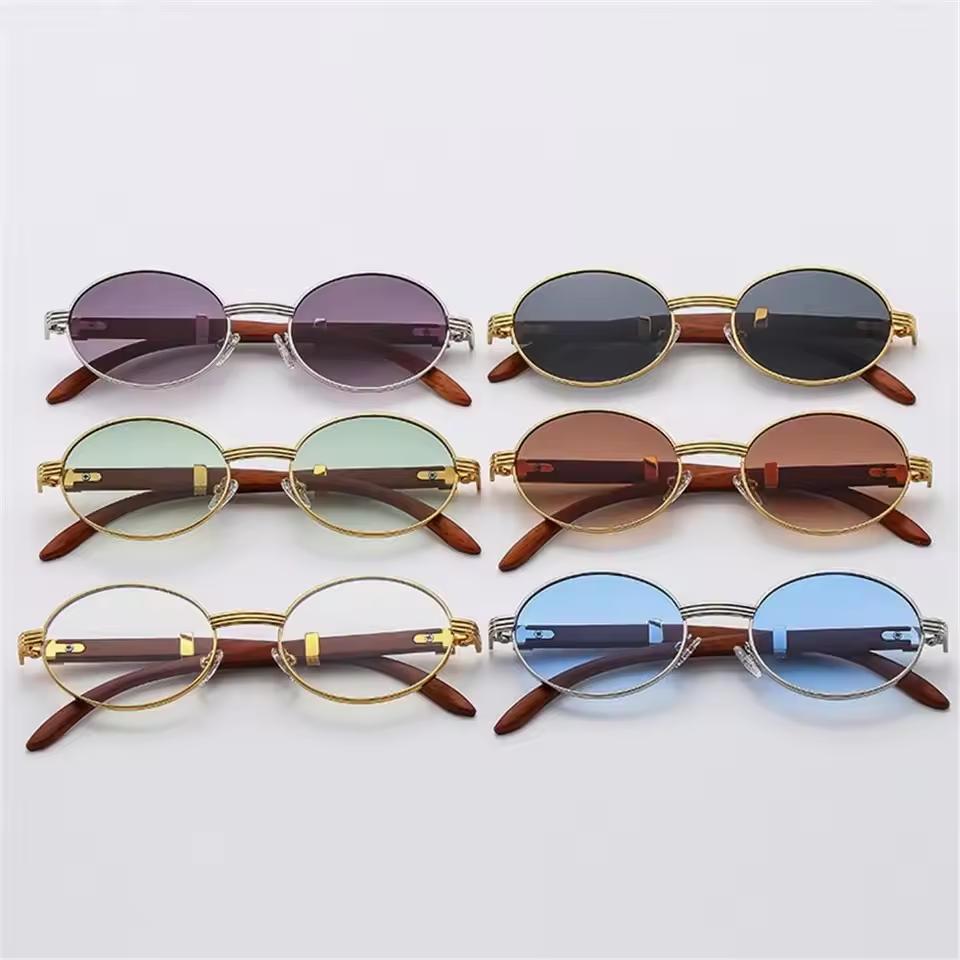 Men's and women's fashionable sunglasses, unisex sunglasses, oval lens fashionable glasses, multi-color sunglasses UV400