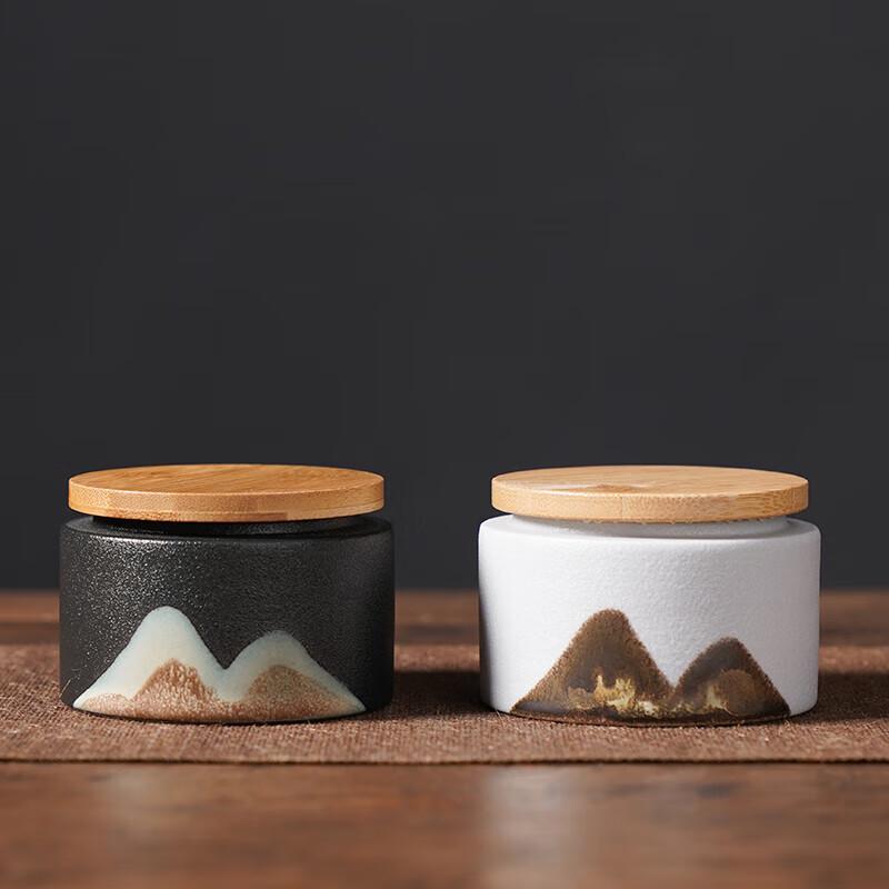 Wushiyuan Ceramic Tea Set with Wooden Handle Cups and Tea Caddy