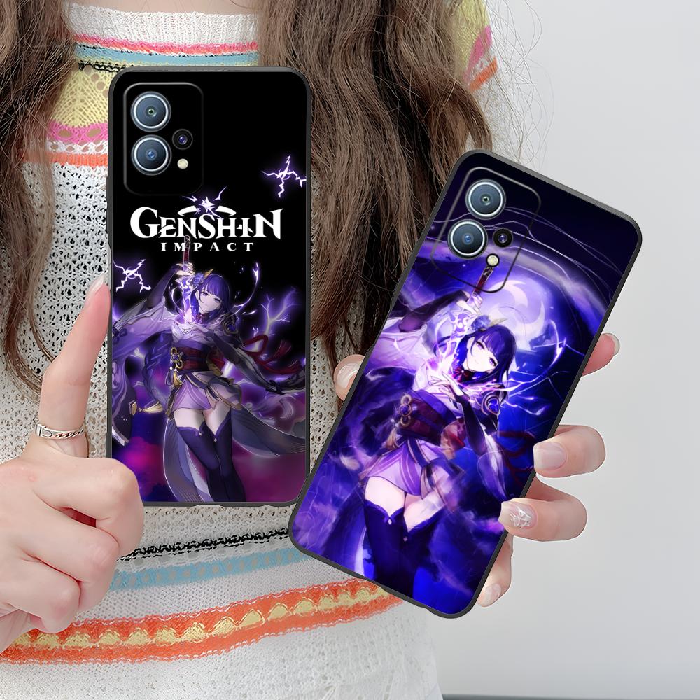 Game GI Raiden Shogun Matte TPU Mobile Phone Case for Huawei P60 P50 P40 P30 P20 P10 P9 P8 Pro Lite Plus Colorful Printing Cover