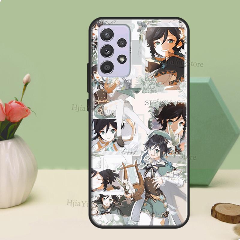Genshin Impact Venti Game Case For Samsung A54 A34 A24 A14 A51 A71 A12 A22 A32 A52 A72 A73 A33 A53 A13 Back Cover