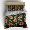 Gingerbread Candy Cane Print Bedding Duvet Cover Set Duvet Cover Pillowcases  (1*Duvet Cover 2*Pillowcases, without duvet insert)
