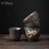Japanese Gilding Iron Glaze Tea Cup TeaCup Ceramic Kung Fu Tea Cup Retro Fragrance-Smelling Cup Small Master Cup Single Cup Bowl