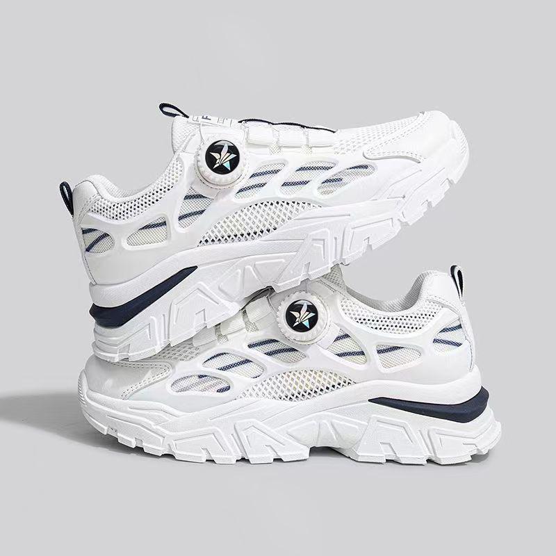 Fashion Rotating Button Men'S Sports Shoes Breathable Summer Student Running Shoes Men'S Single Shoes