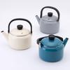 Fuji Enamel Wide-Mouth Kettle, 2.0L, Smoke Blue, Gas and Induction Compatible