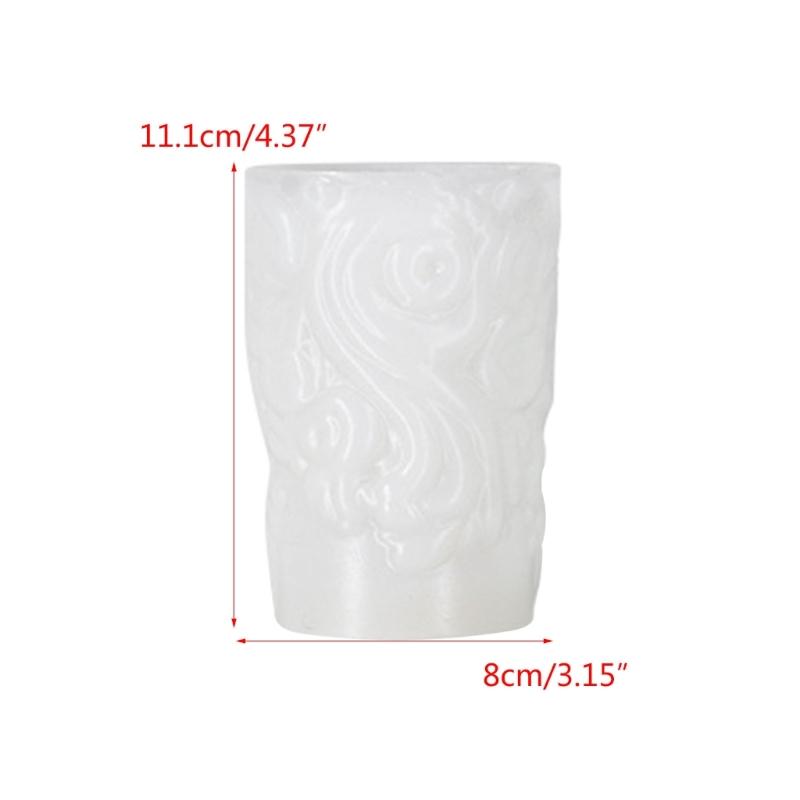 Carved Cylinder Candle Mold, Candle Mold for DIY Candle Gypsum Ornaments Home Decorations, Epoxy Resin Casting