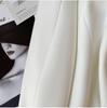 Women's Slim Fit Double-Breasted White Blazer, High-Waisted, Long-Sleeved, Short Suit for Spring/Autumn 2024, Petite Temperament.