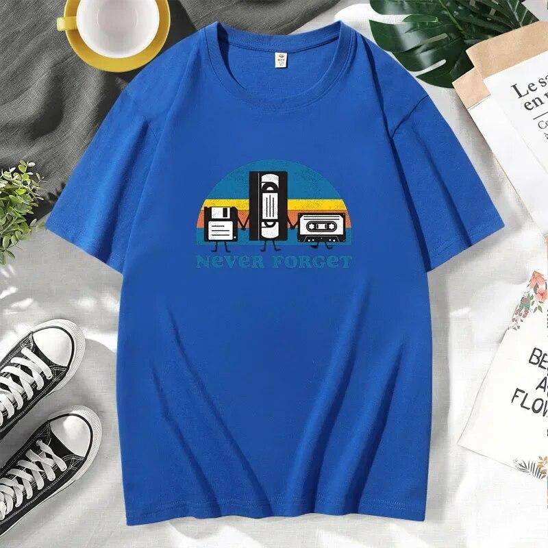Forget Sarcastic Graphic Music Funny Printed T-Shirt Men Loose Oversize Tshirt Casual Breathable Short Sleeve Clothing