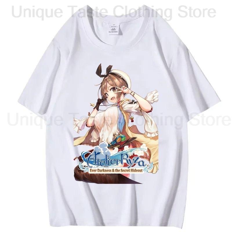 

Atelier Ryza Ever Darkness The Secret Hideout T Shirt Ryza Stotz Cartoon Print Tshirt Unisex Women Cotton Short Sleeve Tee Tops S